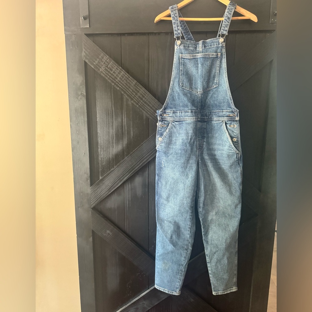 Old Navy Women's Blue Denim Bib Overalls Sz 4
